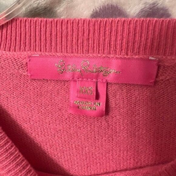 Lilly Pulitzer Ilene Sweater Pink XXS Tassles - Picture 6 of 7